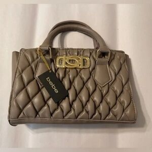 BEBE Mushroom quilted shoulder bag